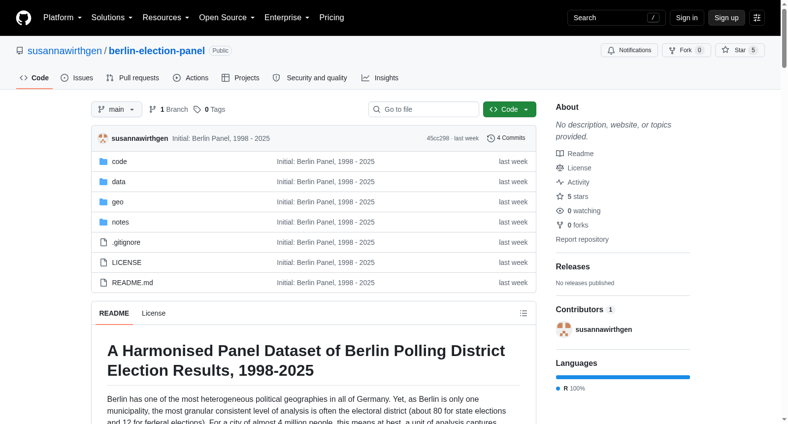 A Harmonised Panel Dataset of Berlin Polling District Election Results, 1998-2025 数据集图片