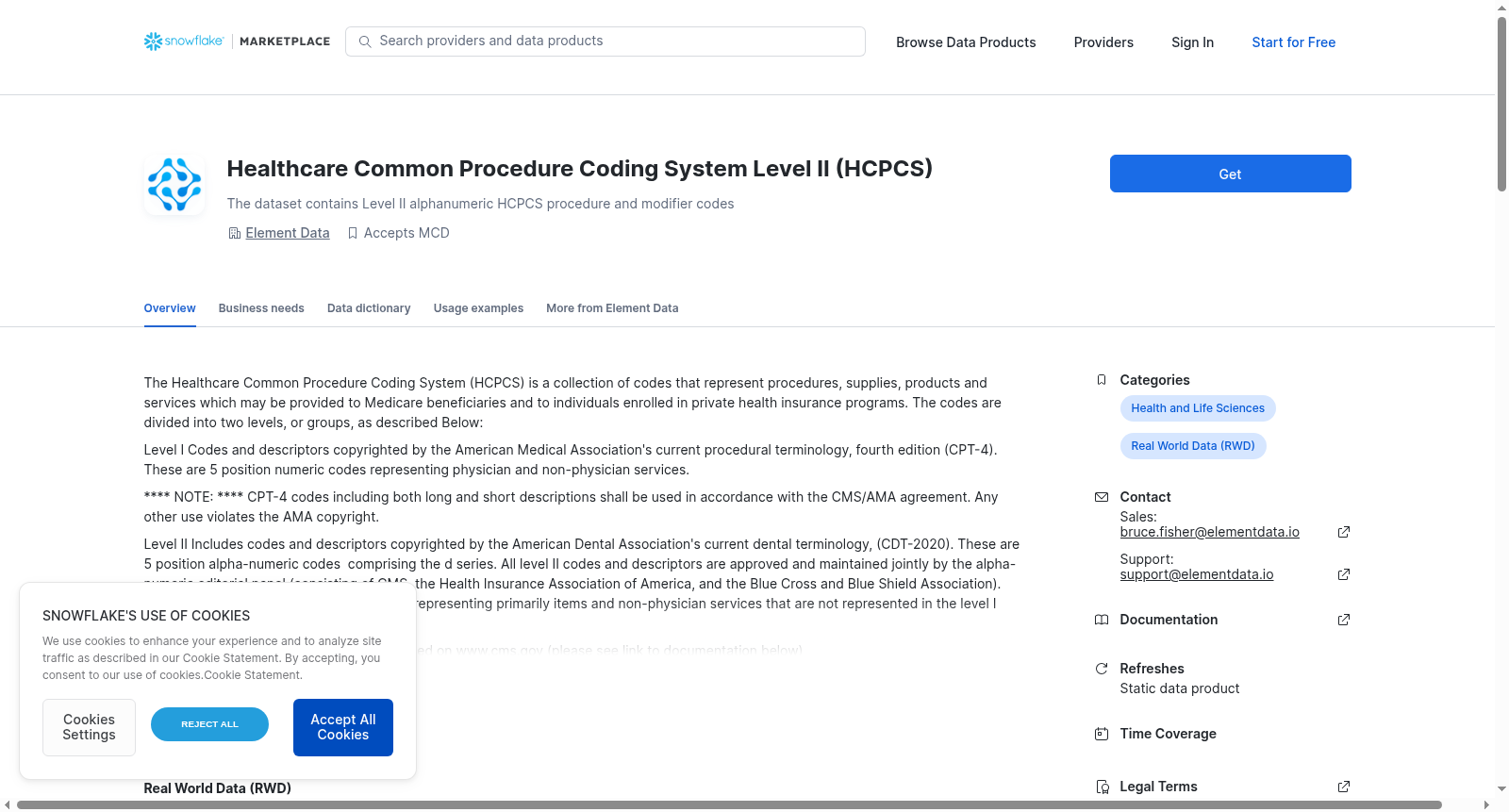Healthcare Common Procedure Coding System Level II (HCPCS) 数据集图片