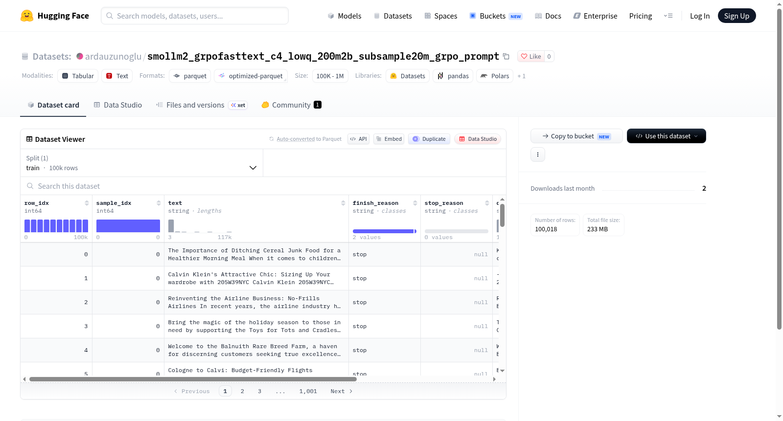 ardauzunoglu/smollm2_grpofasttext_c4_lowq_200m2b_subsample20m_grpo_prompt 数据集图片