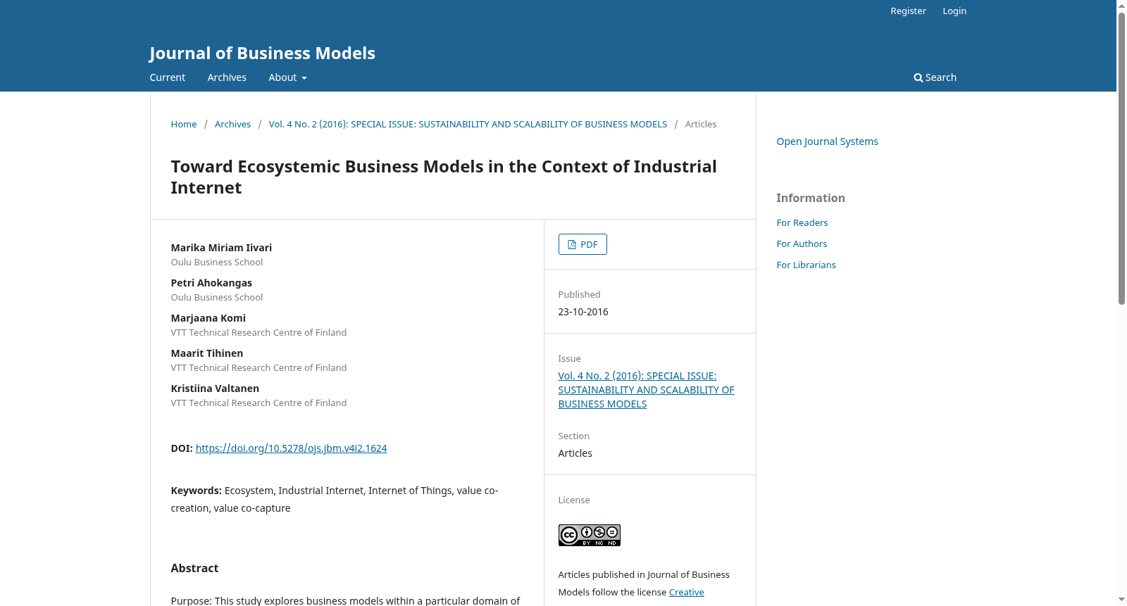 Toward Ecosystemic Business Models in the Context of Industrial Internet 数据集图片