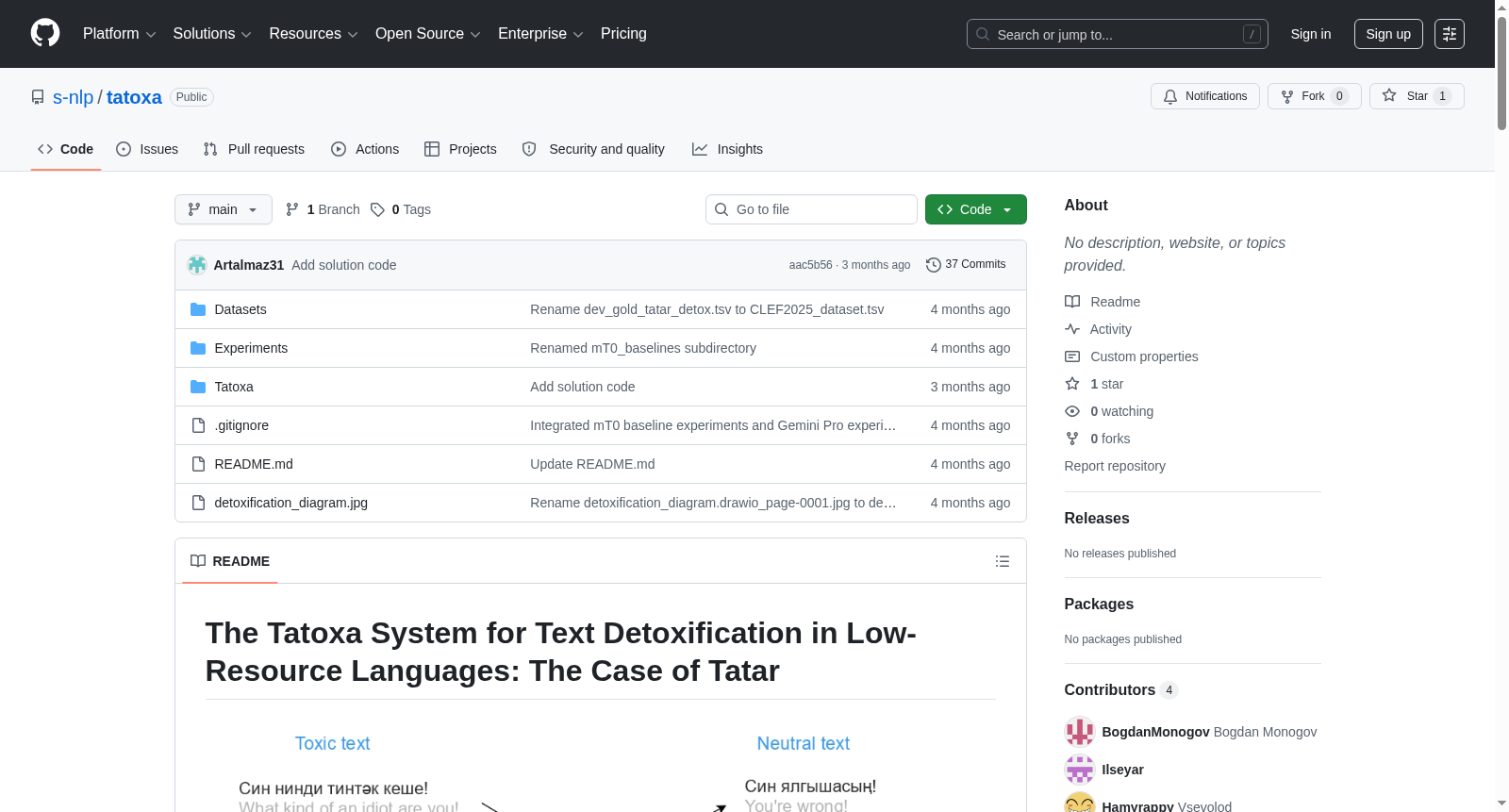 Tatar detoxification dataset 数据集图片