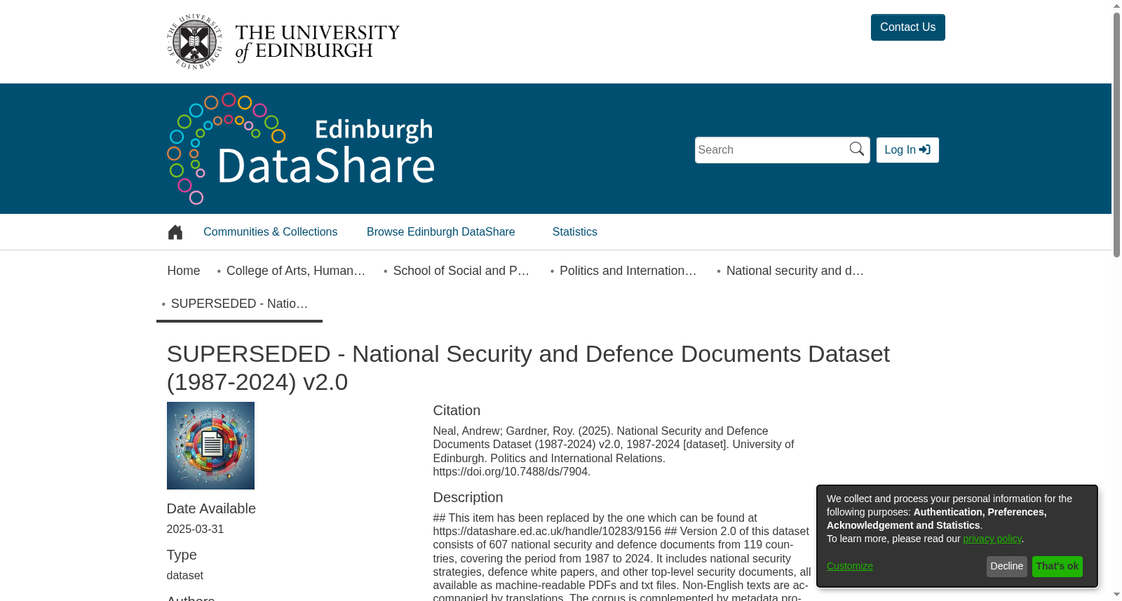 SUPERSEDED - National Security and Defence Documents Dataset (1987-2024) v2.0 数据集图片