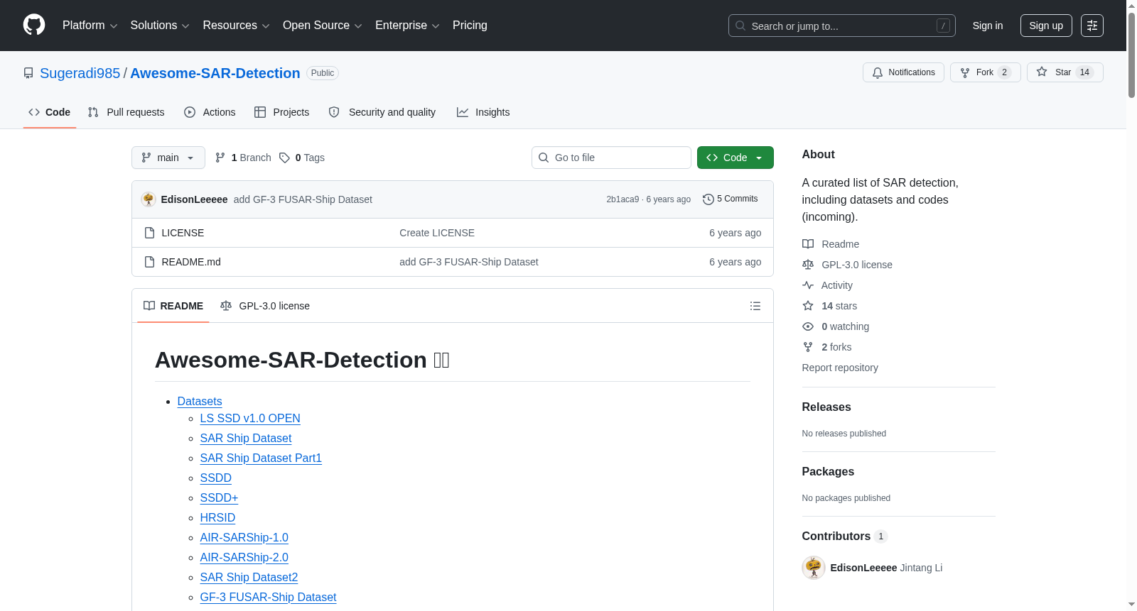 Awesome-SAR-Detection 数据集图片