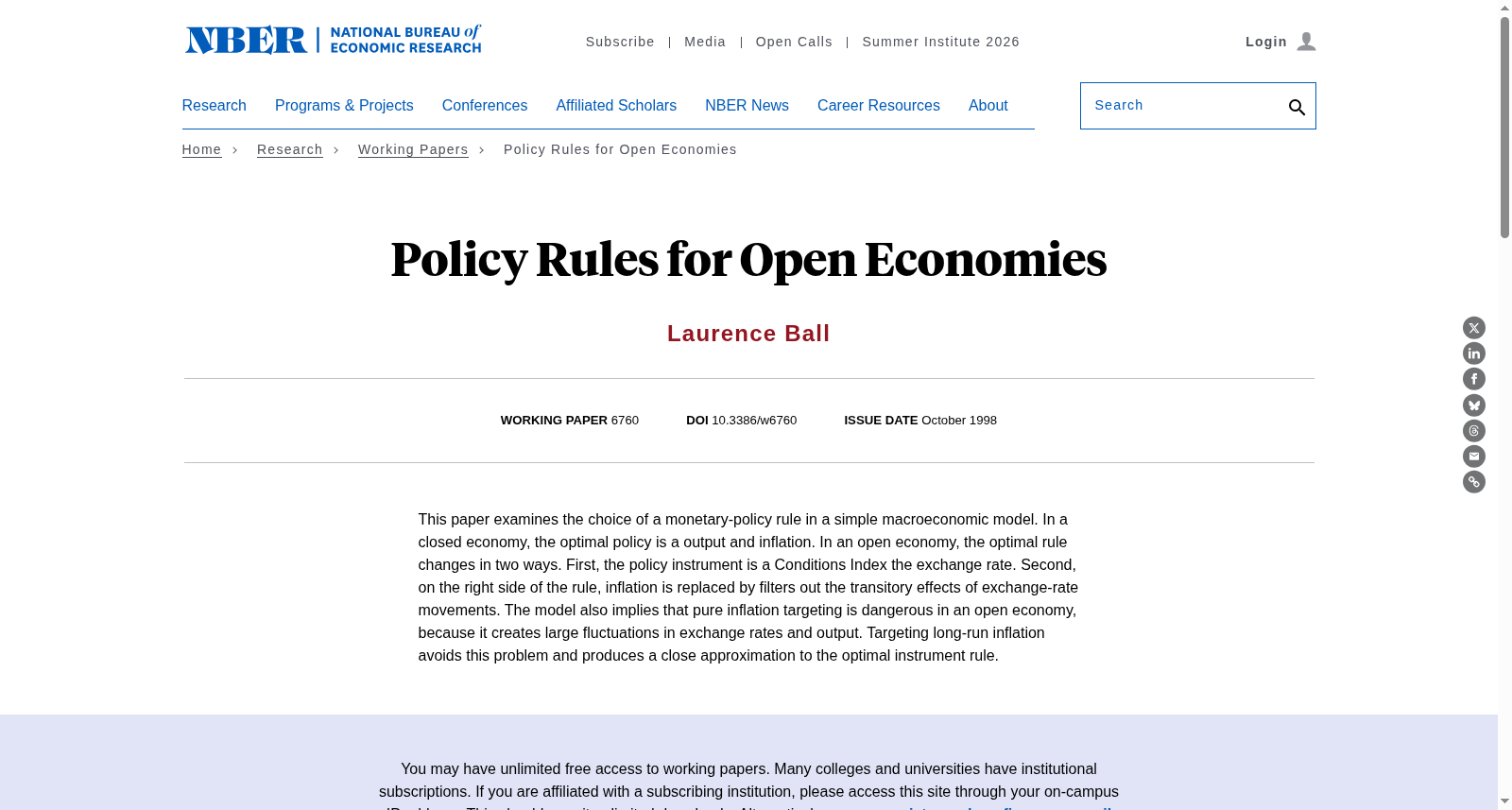 Policy Rules for Open Economies 数据集图片