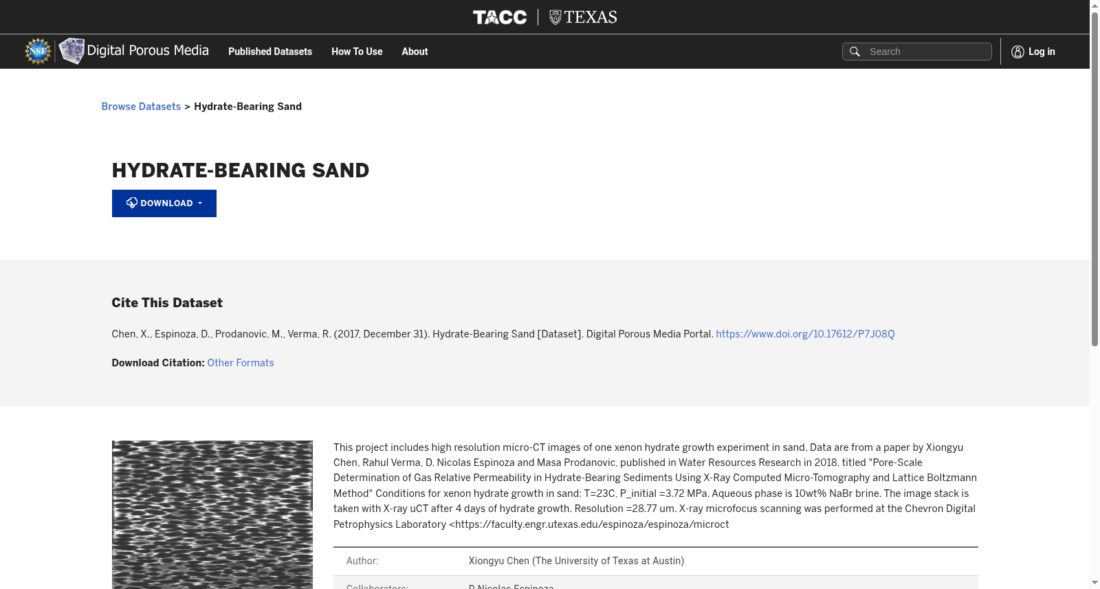 Hydrate-Bearing Sand 数据集图片