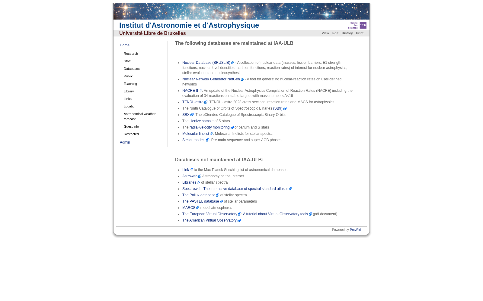 Institut d'Astronomie et d'Astrophysique Databases 数据集图片