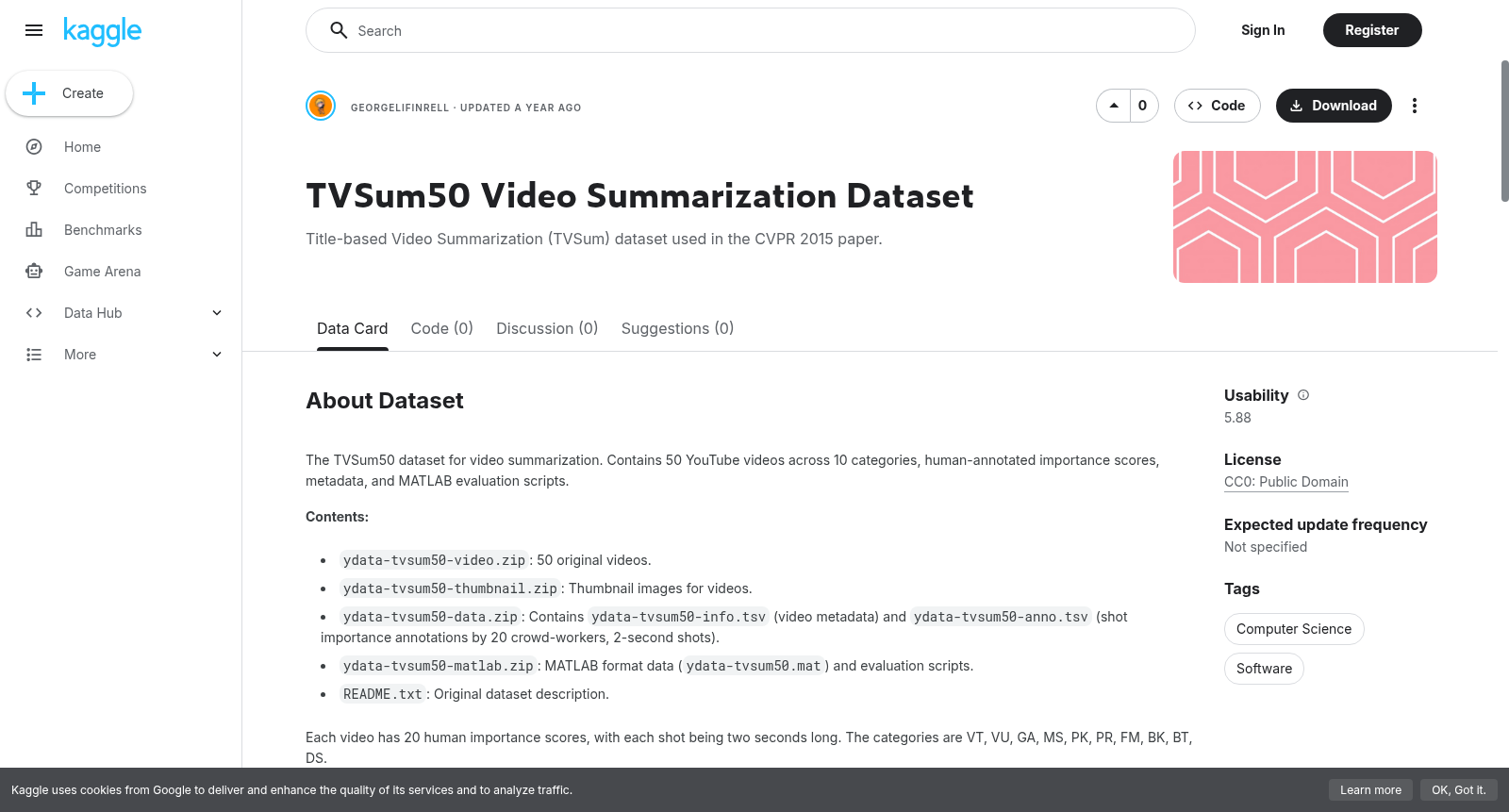 TVSum50 Video Summarization Dataset 数据集图片