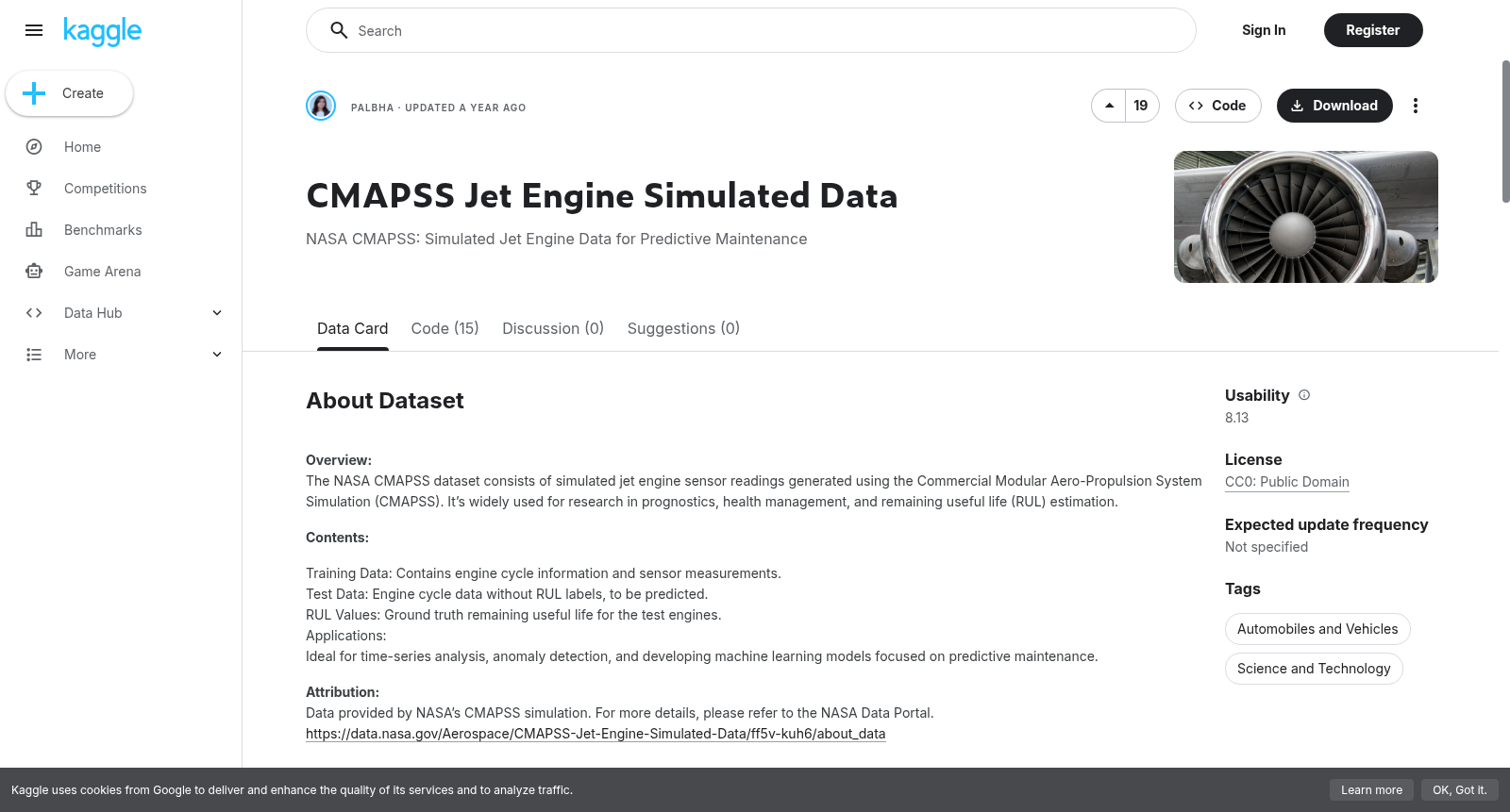 CMAPSS Jet Engine Simulated Data 数据集图片