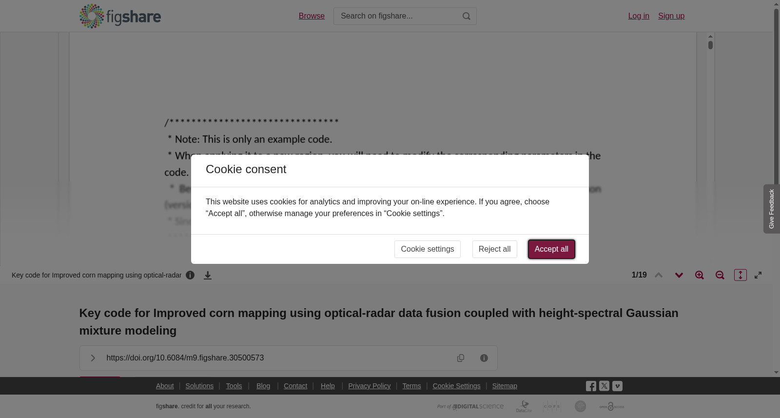<b>Key code for I</b><b>mproved corn mapping using optical-radar data fusion coupled with height-spectral Gaussian mixture modeling</b> 数据集图片
