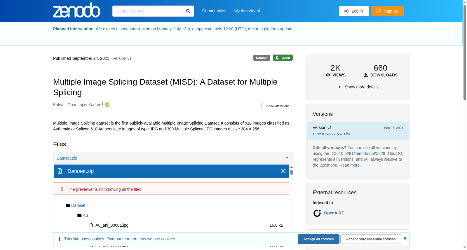 Multiple Image Splicing Dataset (MISD): A Dataset for Multiple Splicing 数据集图片
