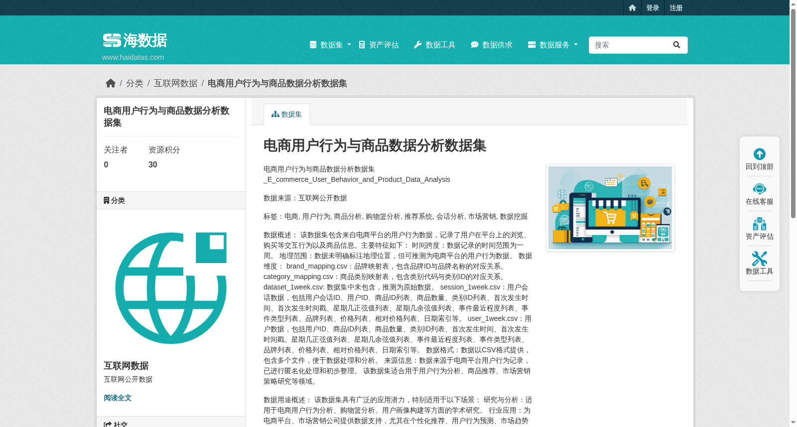 电商用户行为与商品数据分析数据集 数据集图片