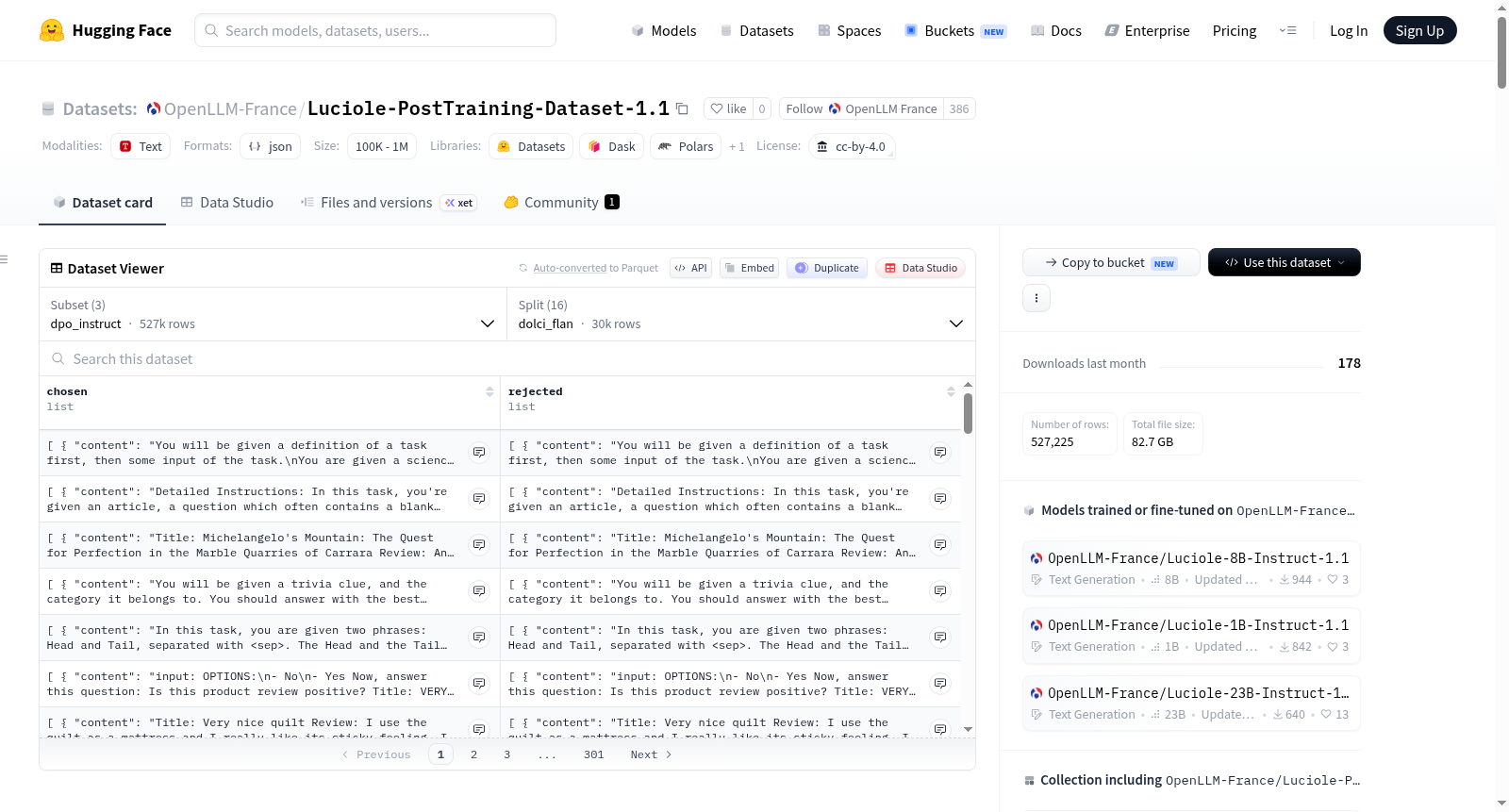 Luciole-PostTraining-Dataset-1.1 数据集图片