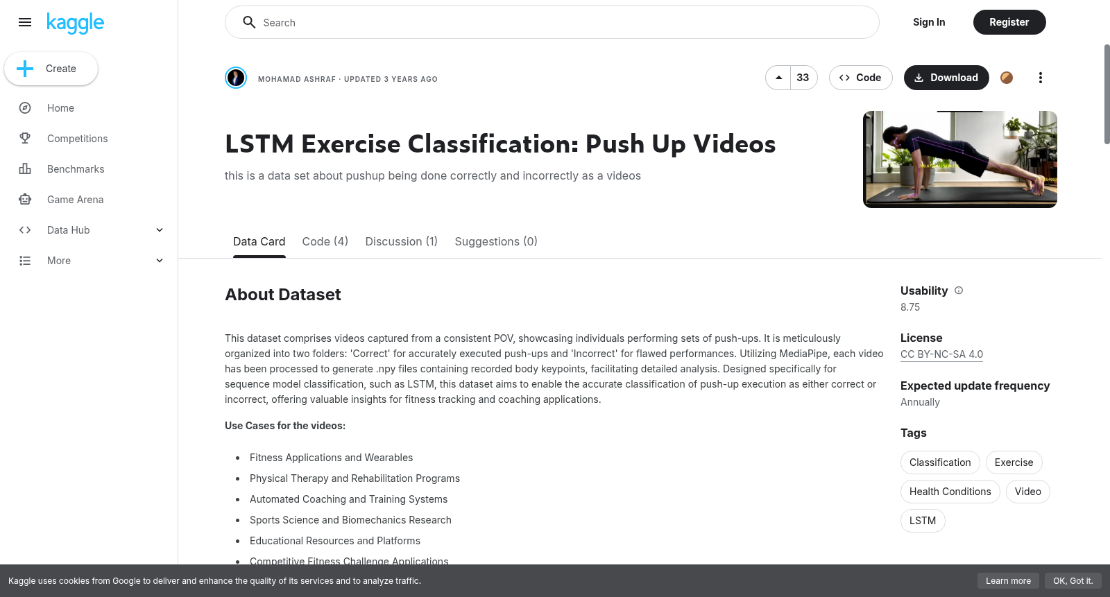 LSTM Exercise Classification: Push Up Videos 数据集图片