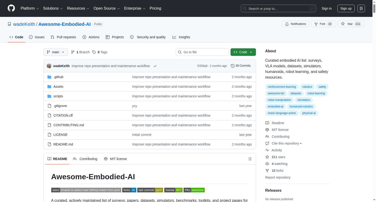 Awesome-Embodied-AI 数据集图片
