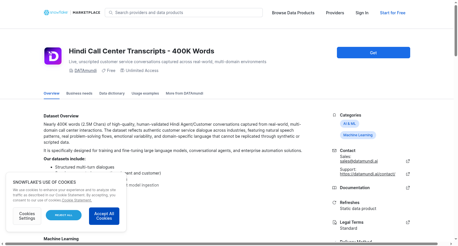 Hindi Call Center Transcripts - 400K Words 数据集图片