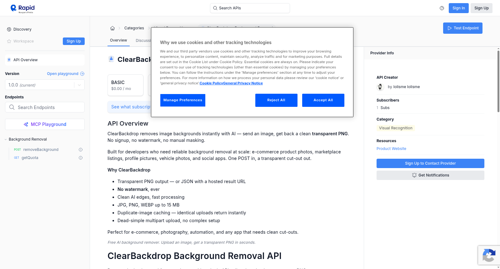 ClearBackdrop Background Removal 数据集图片