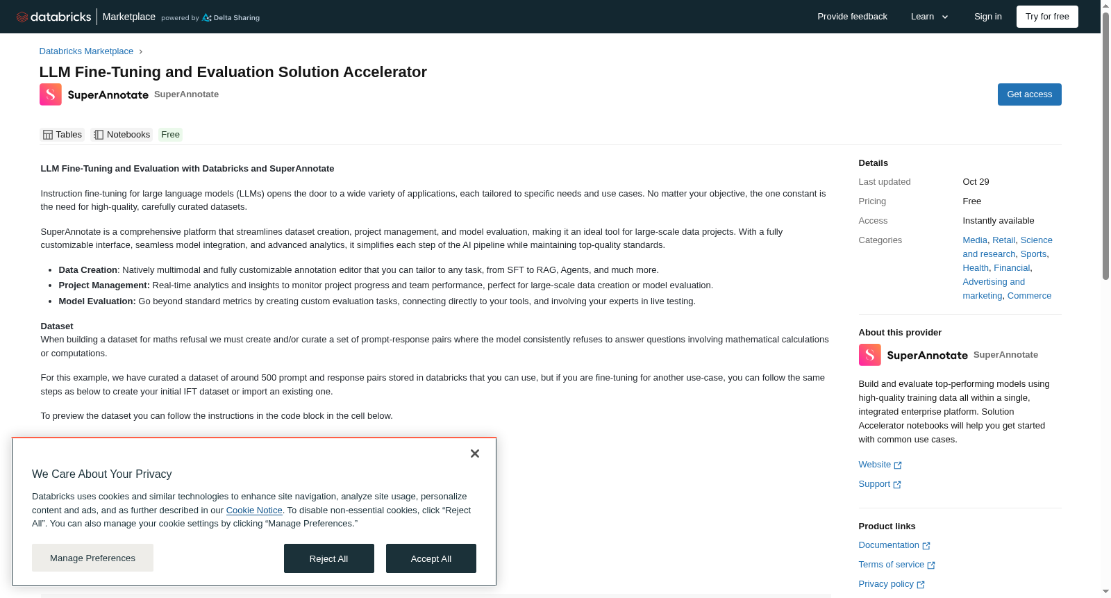 LLM Fine-Tuning and Evaluation Solution Accelerator 数据集图片