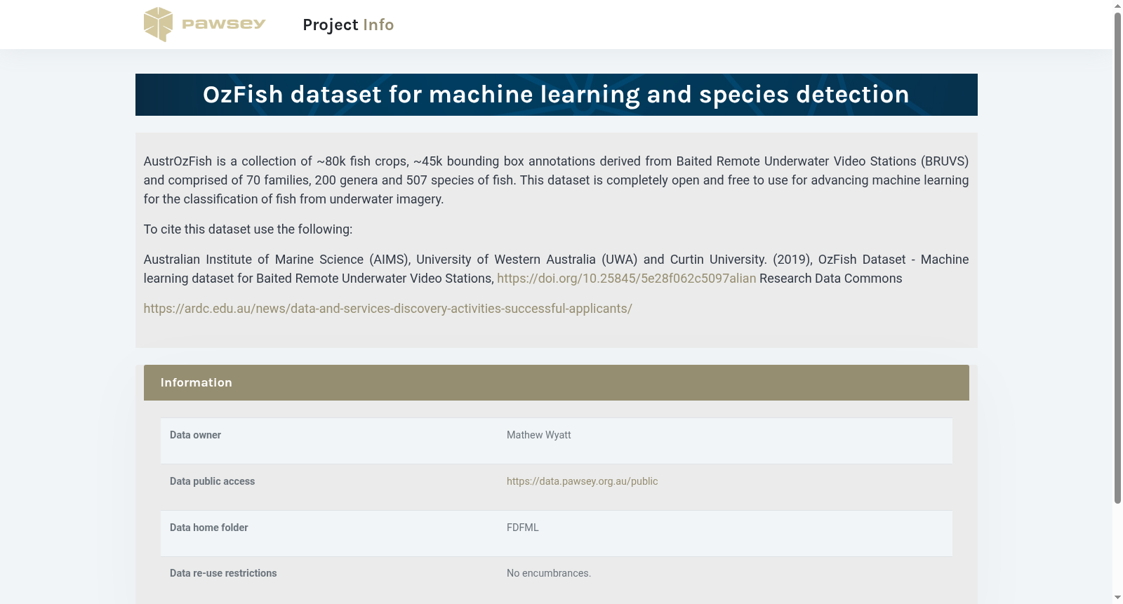 OzFish dataset for machine learning and species detection 数据集图片
