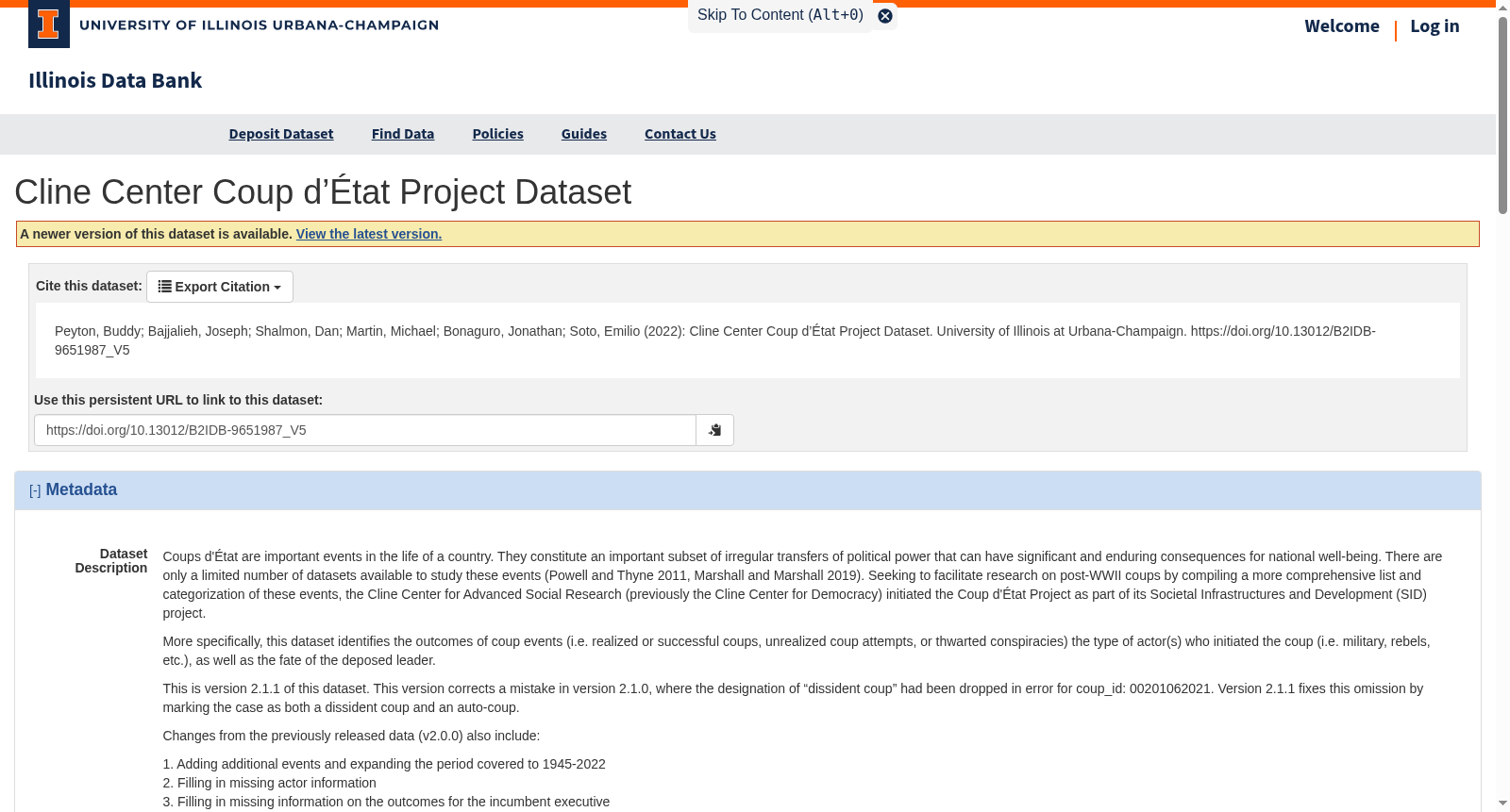 Cline Center Coup d’État Project Dataset 数据集图片