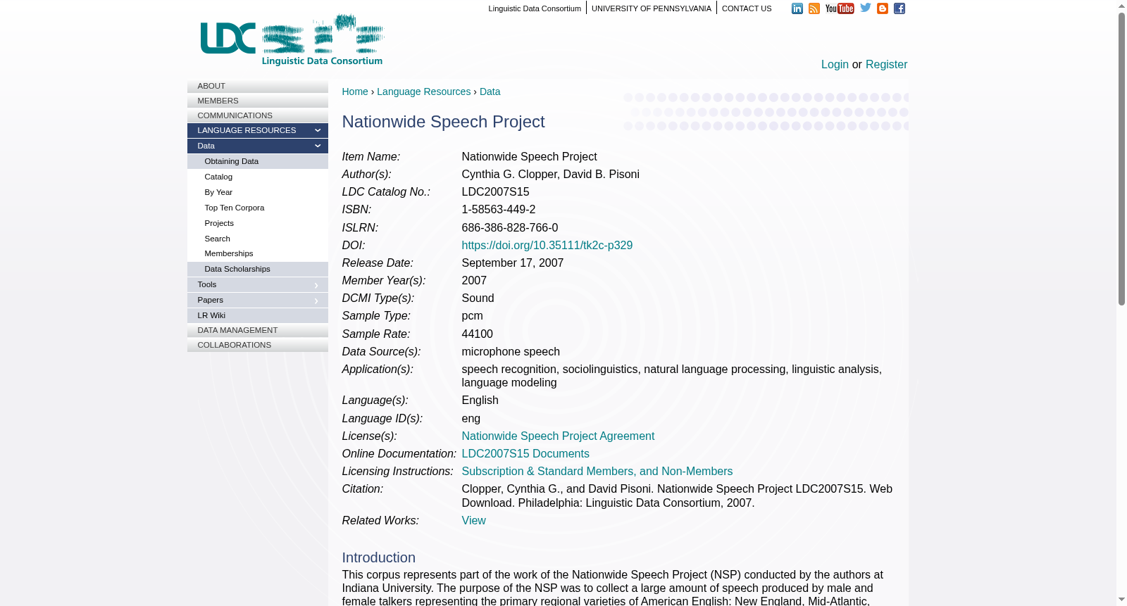 Nationwide Speech Project 数据集图片