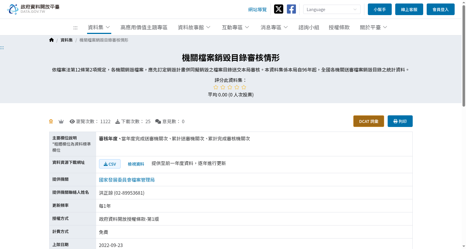 機關檔案銷毀目錄審核情形 数据集图片
