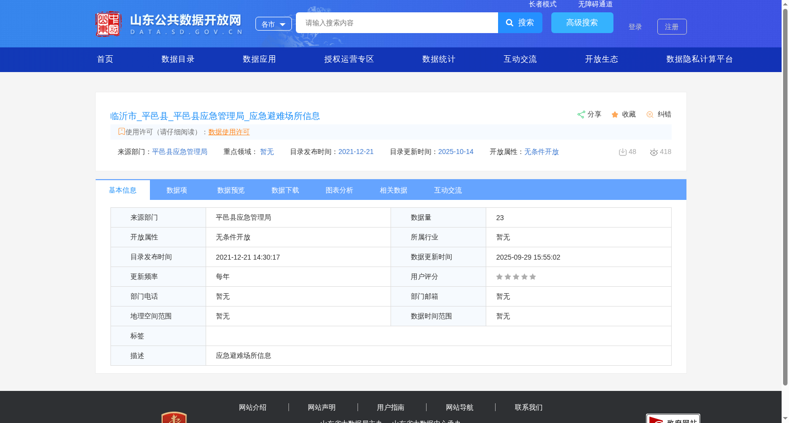 临沂市_平邑县_平邑县应急管理局_应急避难场所信息 数据集图片
