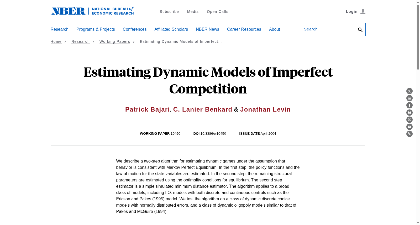 Estimating Dynamic Models of Imperfect Competition 数据集图片