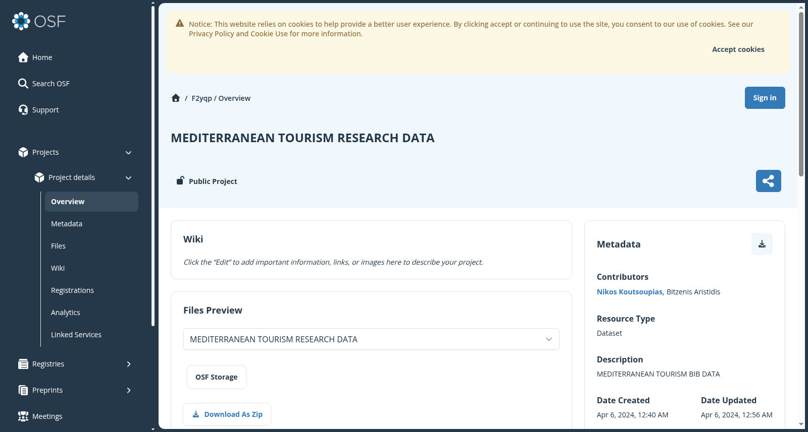 MEDITERRANEAN TOURISM RESEARCH DATA 数据集图片