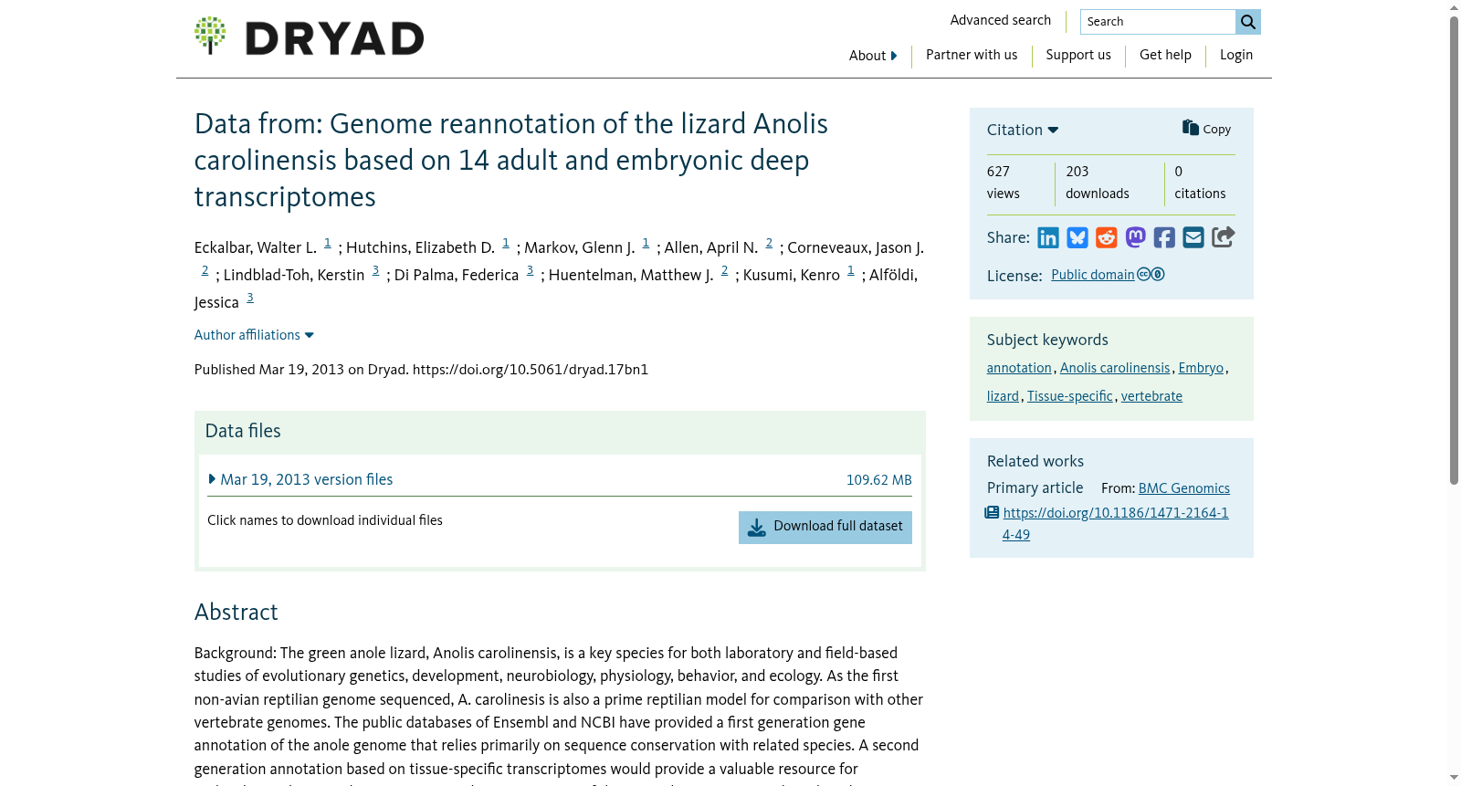 Data from: Genome reannotation of the lizard Anolis carolinensis based on 14 adult and embryonic deep transcriptomes 数据集图片
