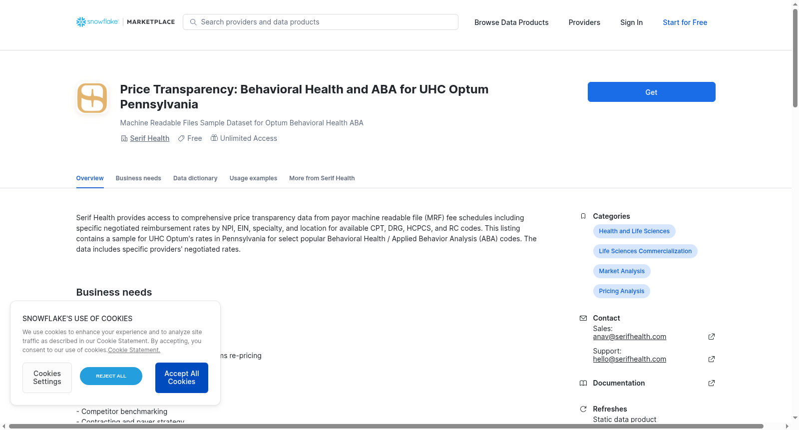 Price Transparency: Behavioral Health and ABA for UHC Optum Pennsylvania 数据集图片