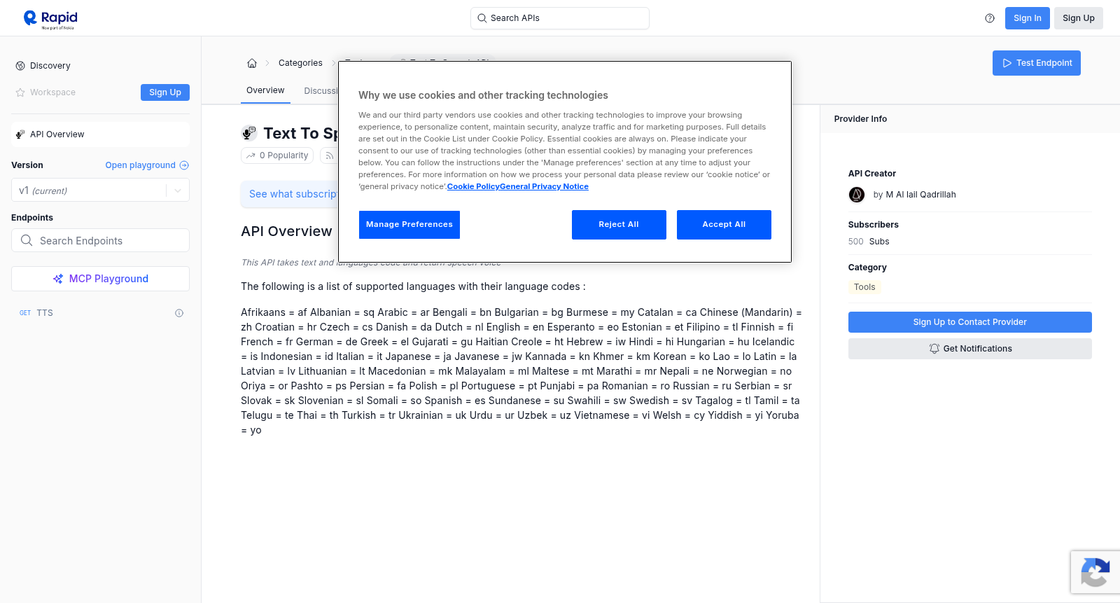 Text To Speech API 数据集图片