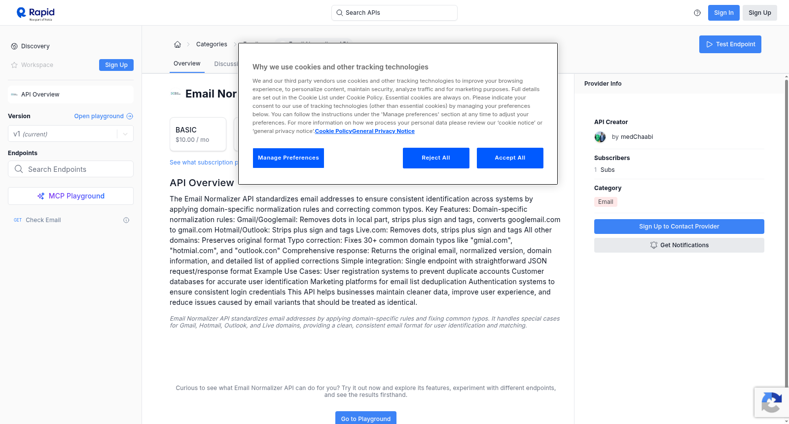 Email Normalizer API 数据集图片