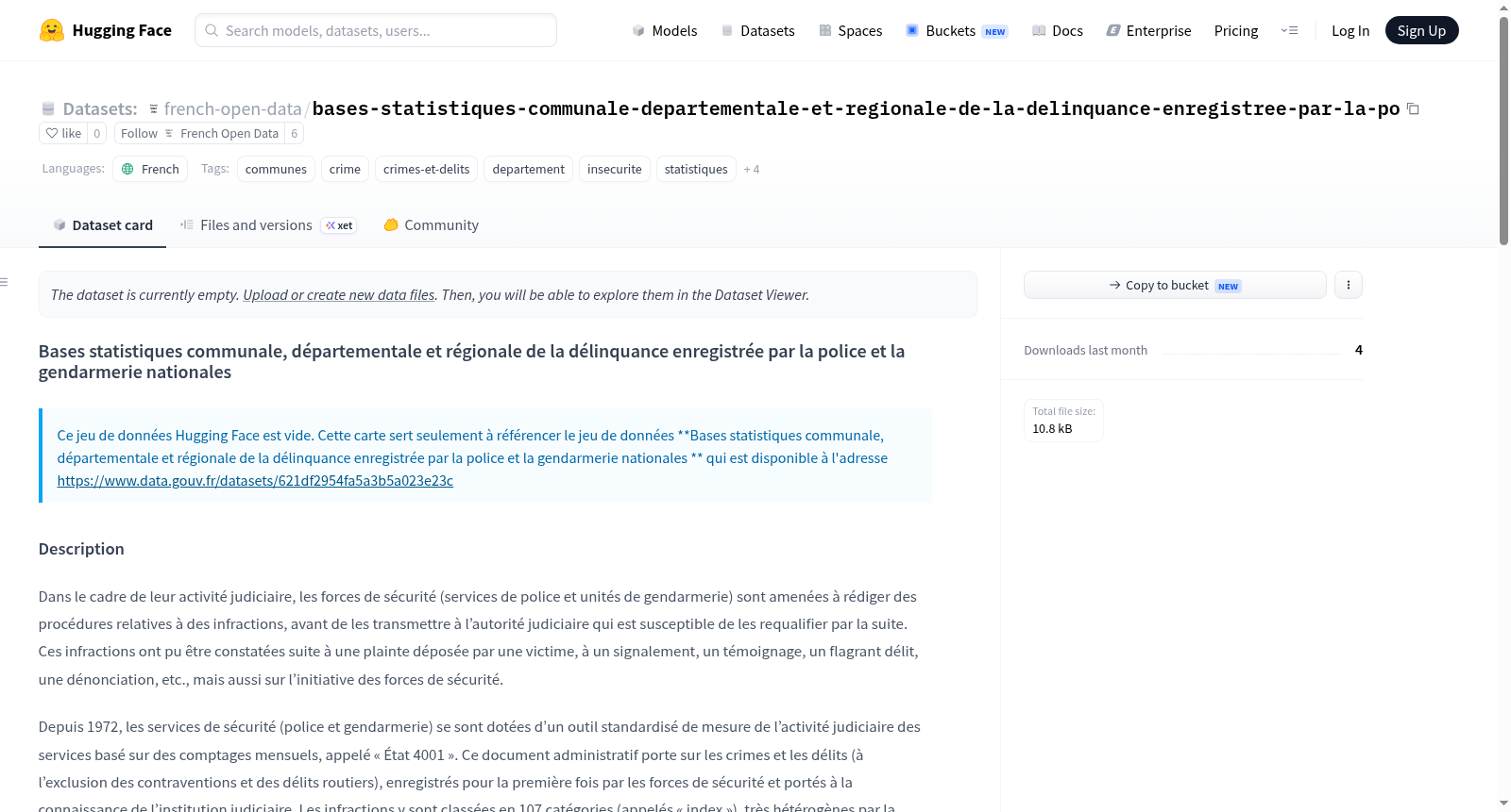 Data-Gouv-FR/bases-statistiques-communale-departementale-et-regionale-de-la-delinquance-enregistree-par-la-po 数据集图片