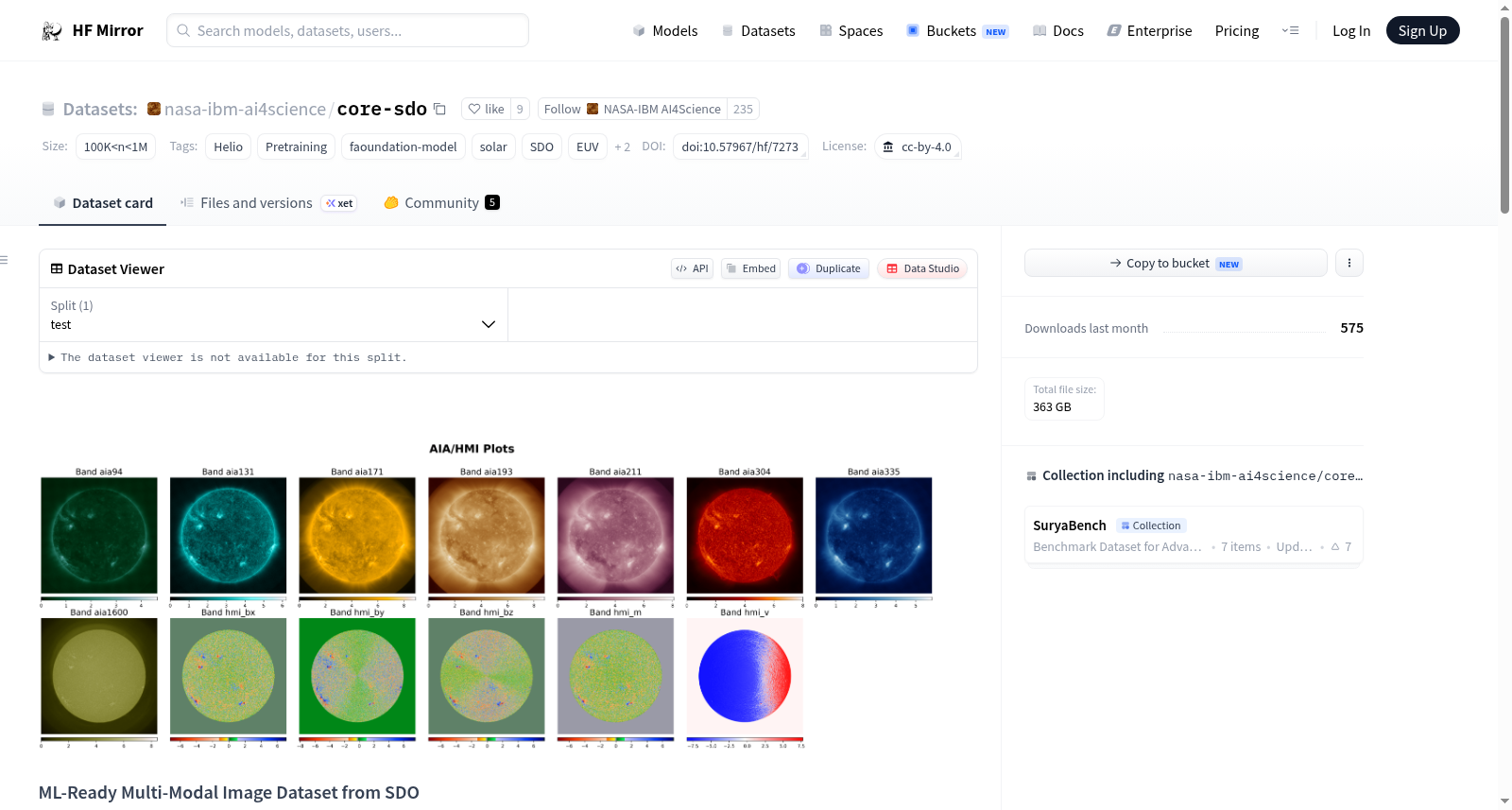 nasa-ibm-ai4science/core-sdo 数据集图片