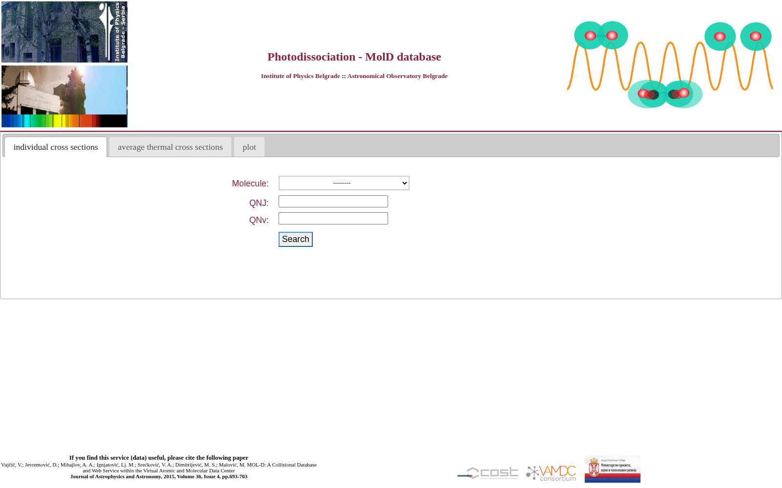 Photodissociation - MolD database 数据集图片