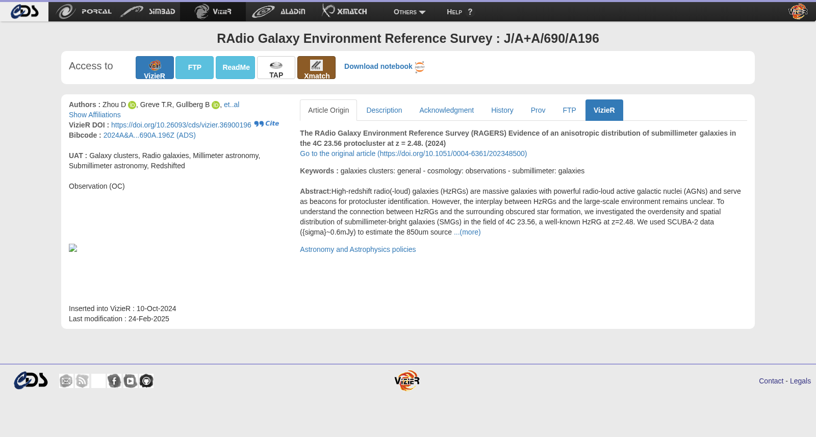 RAdio Galaxy Environment Reference Survey 数据集图片
