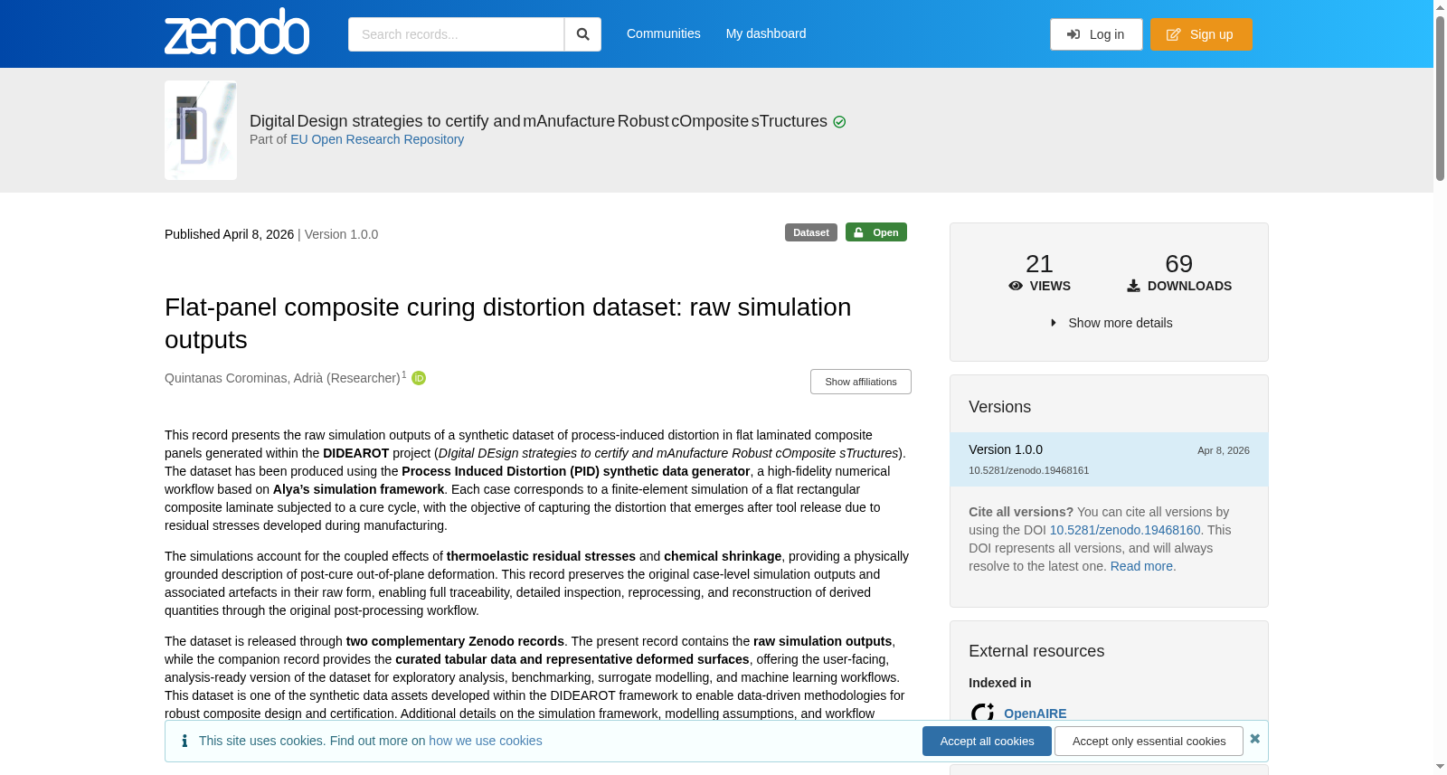 Flat-panel composite curing distortion dataset: raw simulation outputs 数据集图片