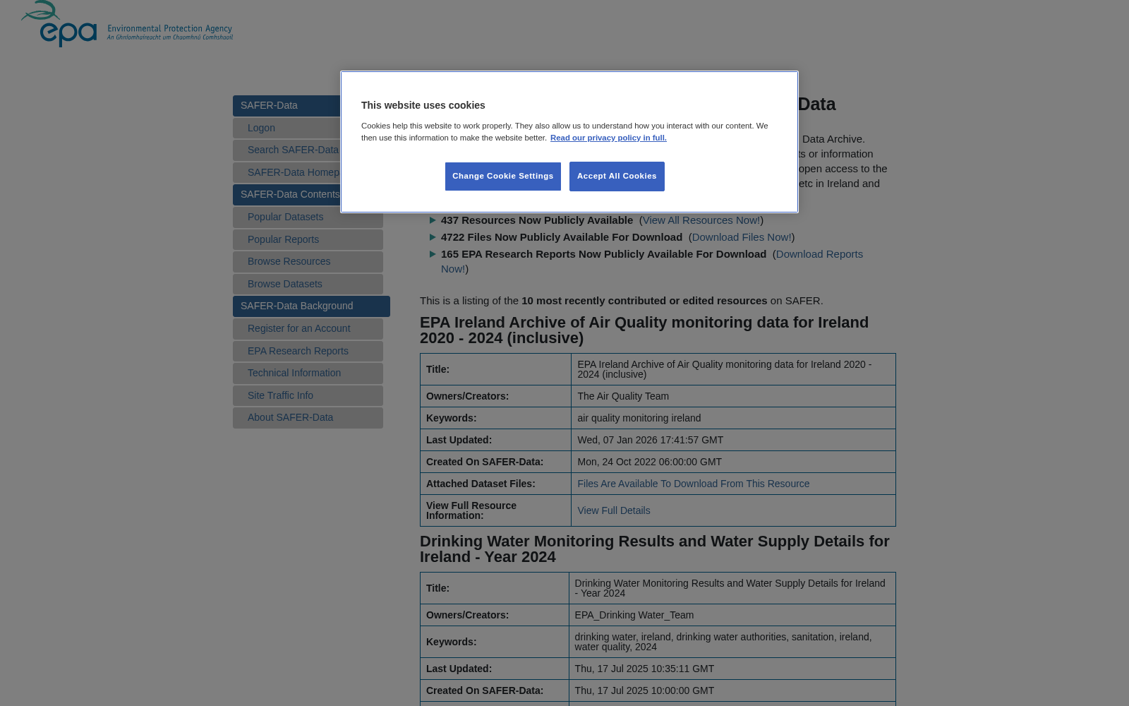 Secure Archive For Environmental Research Data 数据集图片