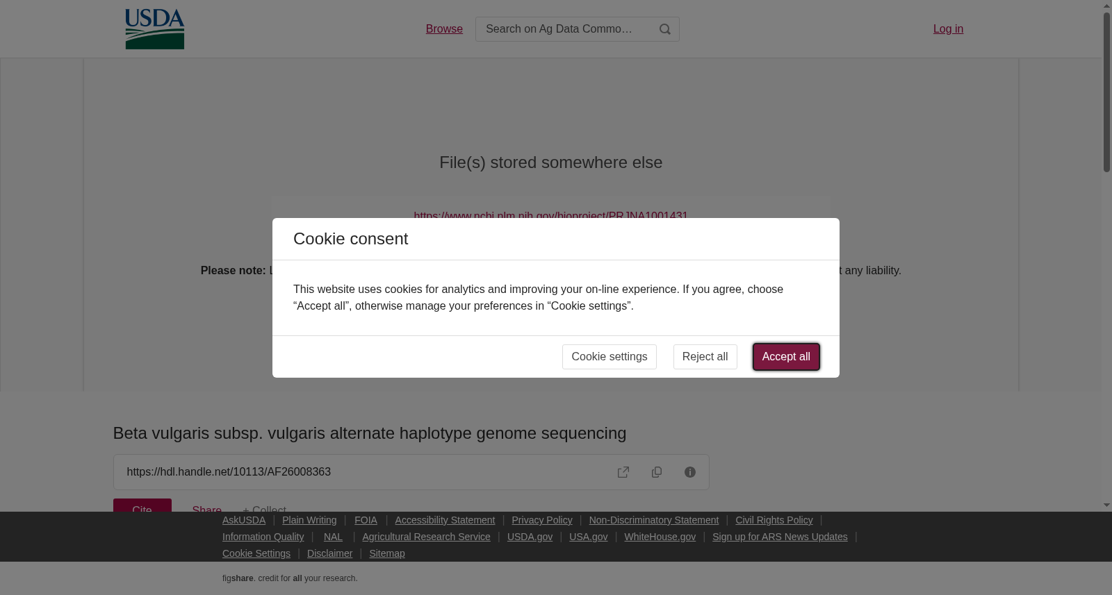 Beta vulgaris subsp. vulgaris alternate haplotype genome sequencing 数据集图片