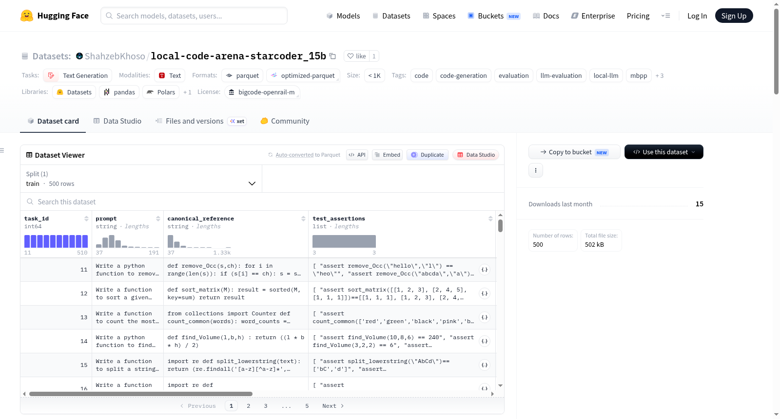ShahzebKhoso/local-code-arena-starcoder_15b 数据集图片