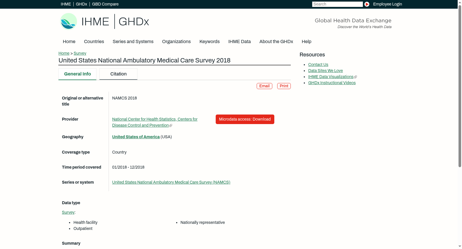 United States National Ambulatory Medical Care Survey 2018 数据集图片
