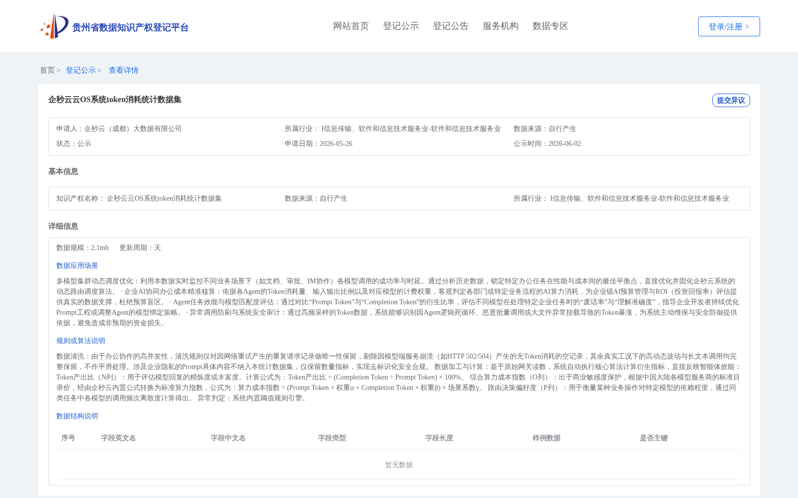 企秒云云OS系统token消耗统计数据集 数据集图片