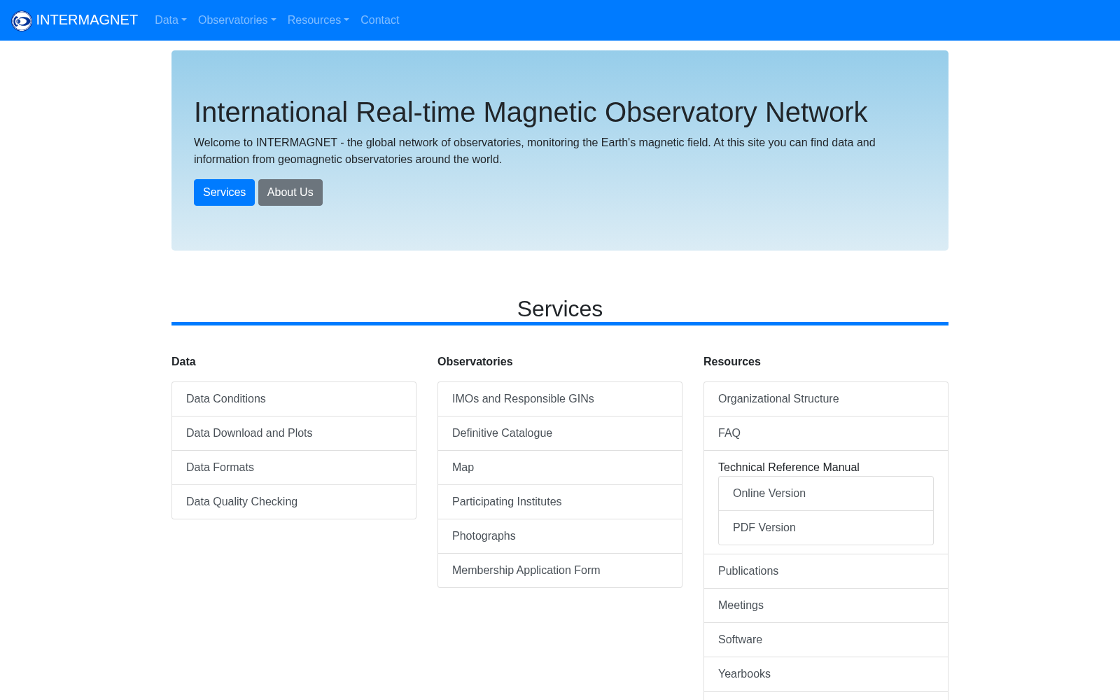 International Real-time Magnetic Observatory Network 数据集图片