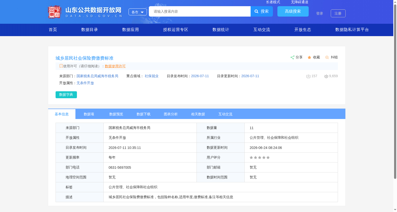 城乡居民社会保险费缴费标准 数据集图片