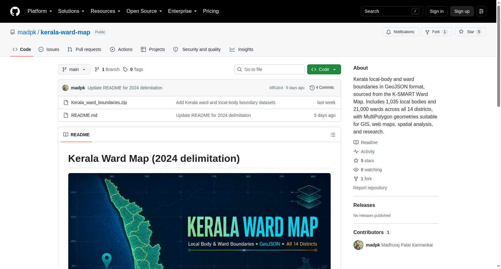 Kerala Ward Map (2024 delimitation) 数据集图片