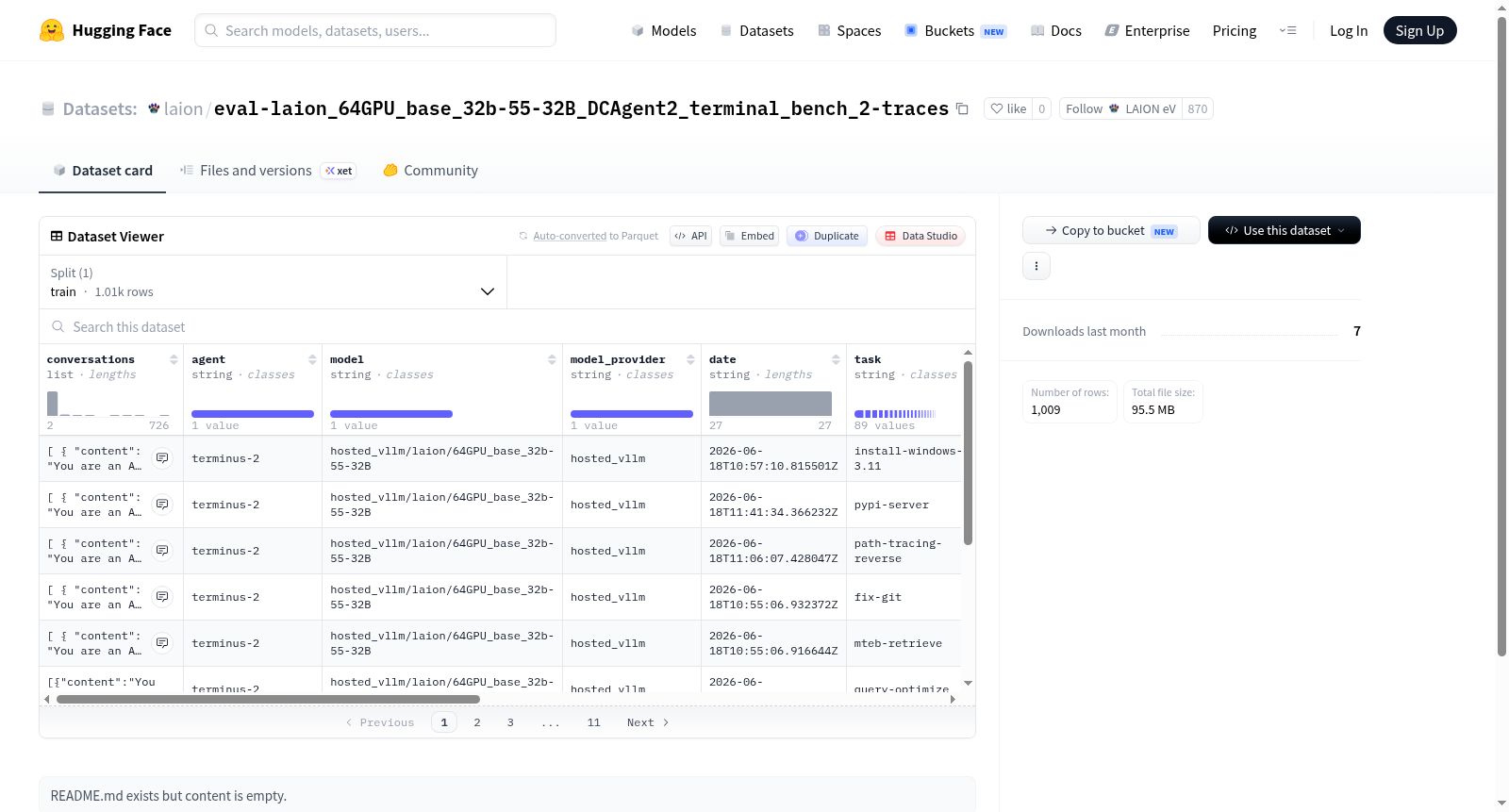 eval-laion_64GPU_base_32b-55-32B_DCAgent2_terminal_bench_2-traces 数据集图片