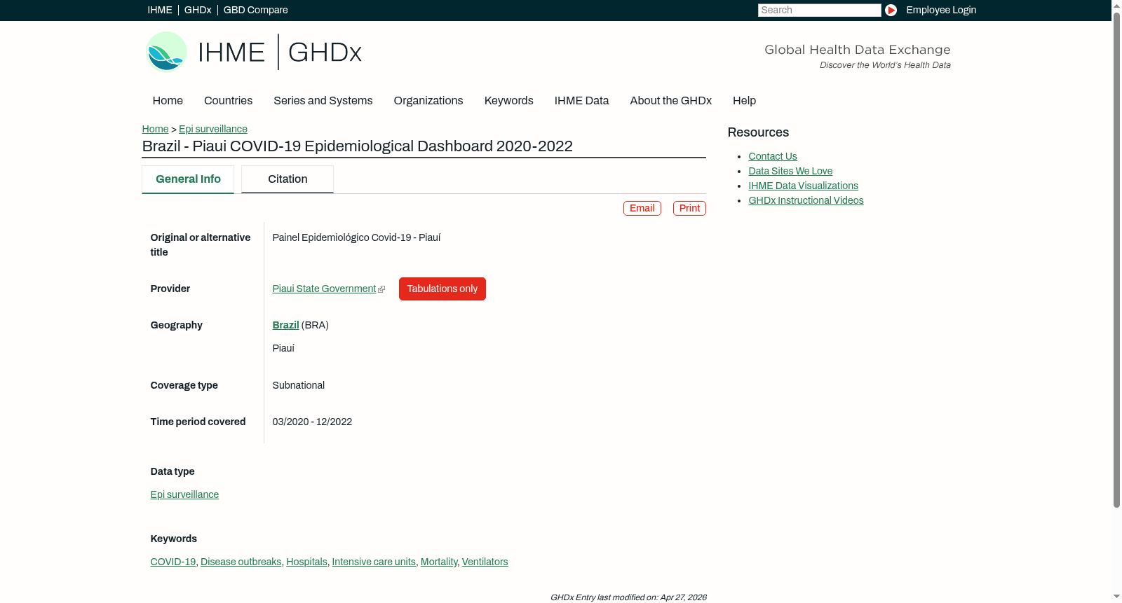 Brazil - Piaui COVID-19 Epidemiological Dashboard 2020-2022 数据集图片