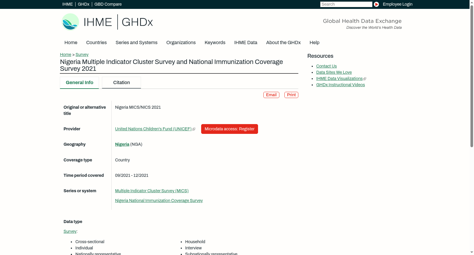 Nigeria Multiple Indicator Cluster Survey and National Immunization Coverage Survey 2021 数据集图片