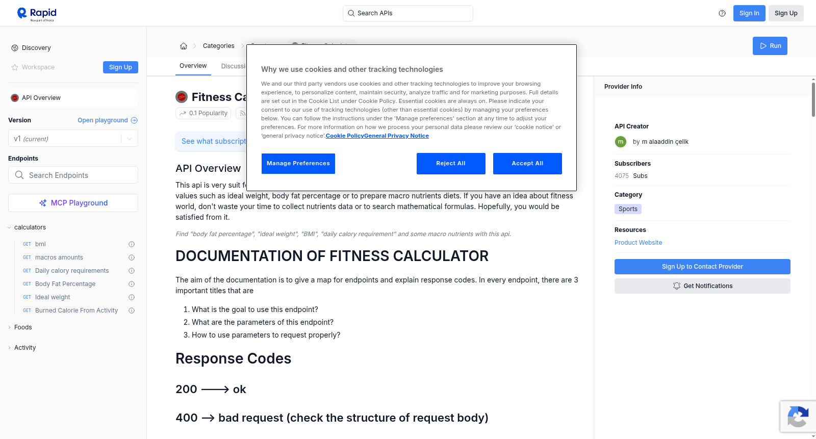 Fitness Calculator 数据集图片