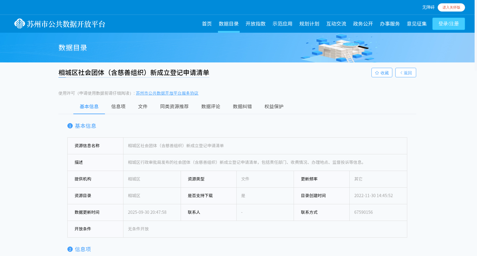 相城区社会团体(含慈善组织)新成立登记申请清单 数据集图片